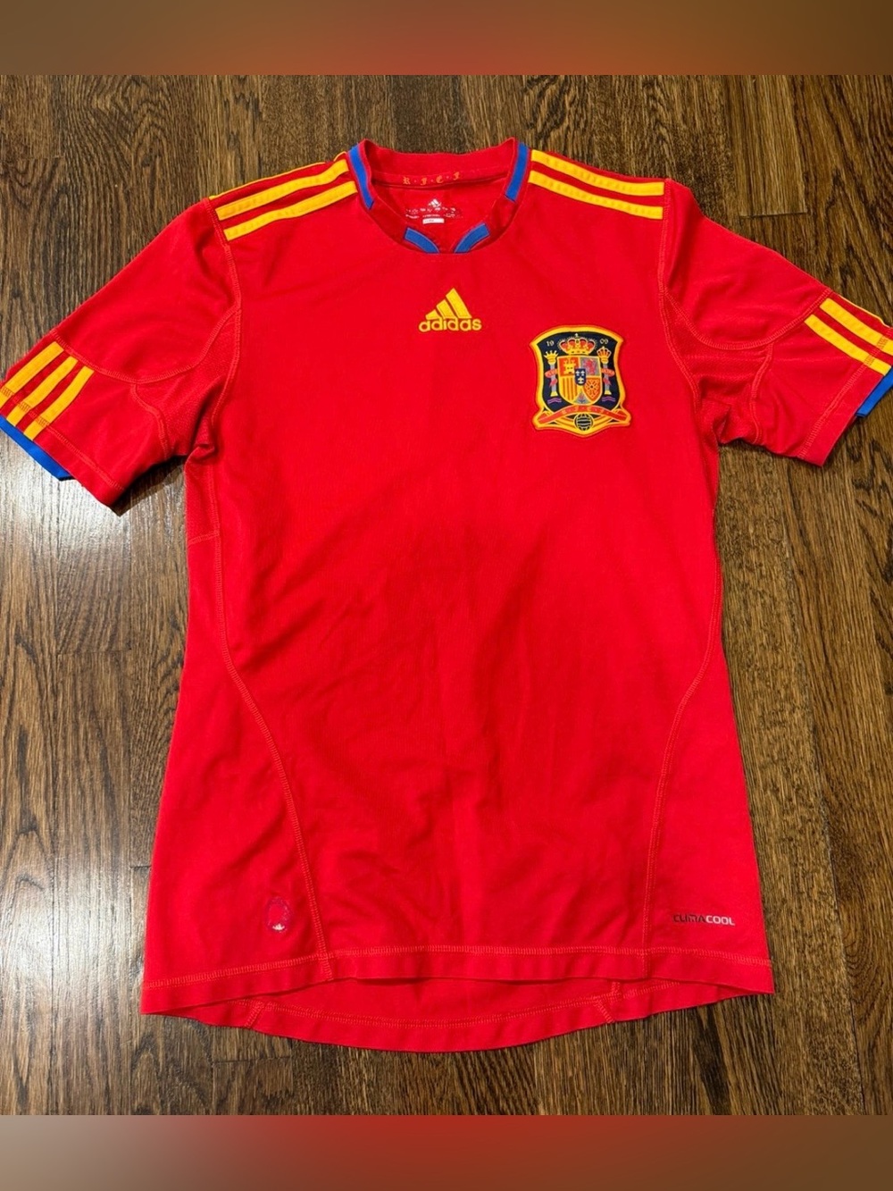 Spain Away football shirt 2010/2011 Jersey S Adidas RED Soccer World Cup Winners